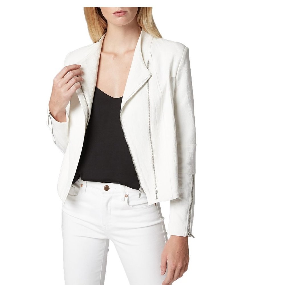 Blank NYC Mesh Detail Crepe Jacket